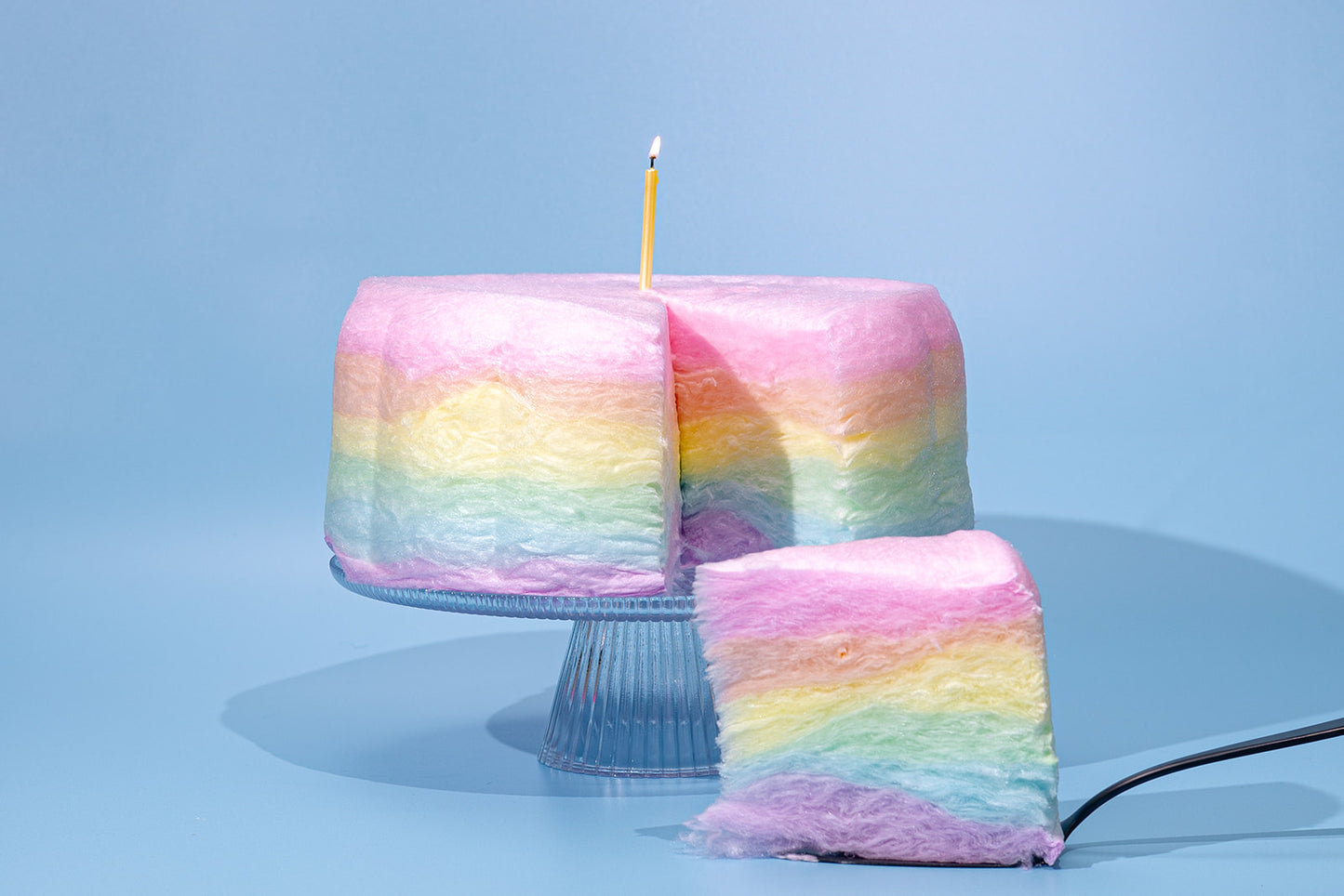 Rainbow Cotton Candy Cake